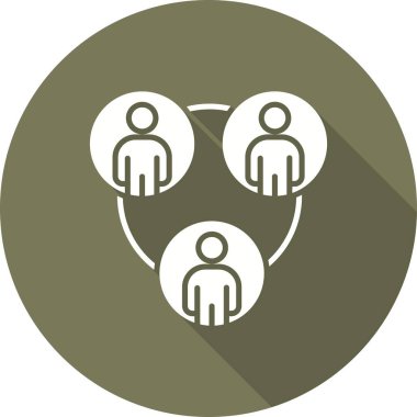 Takım çalışması Glyph Gölge Simgesi Tasarımı