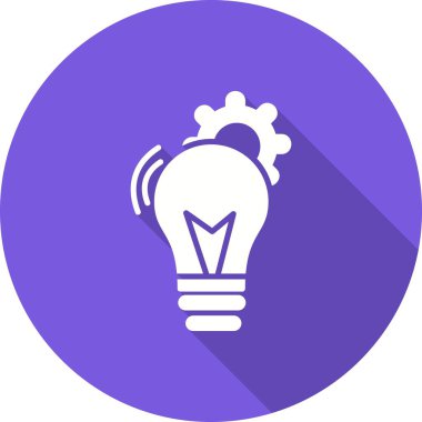 Fikir Kabartması Gölge Simgesi Tasarımı