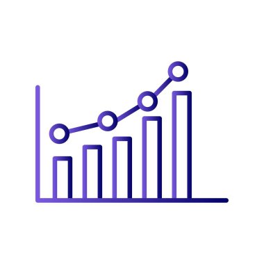Büyüme Çizgisi Gradyan Simgesi Tasarımı