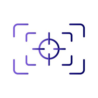 Odaklanma Çizgisi Gradyan Simgesi Tasarımı