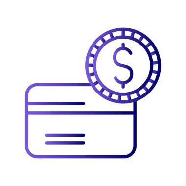 Bozuk Para Çizgisi Gradyan Simgesi Tasarımı