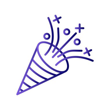 Konfeti Satırı Gradyan Simgesi Tasarımı