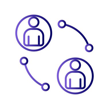 Bağlantı Satırı Gradyan Simgesi Tasarımı