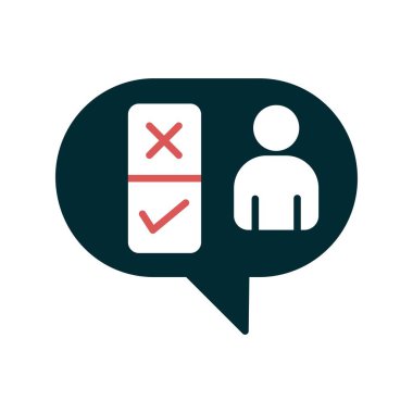 İyi seçim Glyph İki Renk Simgesi Tasarımı