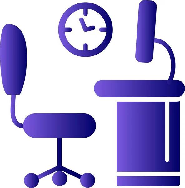 Office Glyphy Graff Icon Design — стоковый вектор