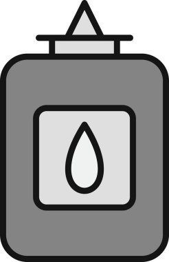 Göz Damlaları Çizgisi Gri Simge Tasarımı