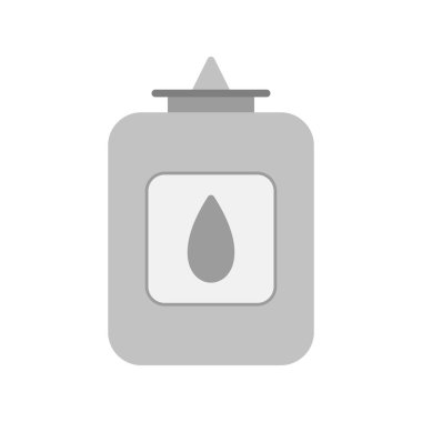 Göz Damlaları Düz Gri Simge Tasarımı