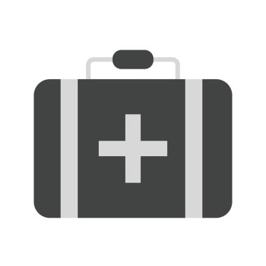 Evrak çantası Düz Gri Simge Tasarımı