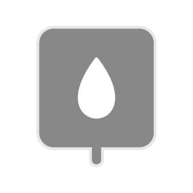 Kan Torbası Düz Gri Simge Tasarımı