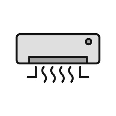 Klima Hattı Gri Vektör Simgesi Tasarımı