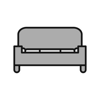 Koltuk Satırı Gri Vektör Simgesi Tasarımı