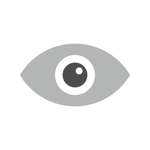 Eye Flat Grey Icon Design — Stockvektor