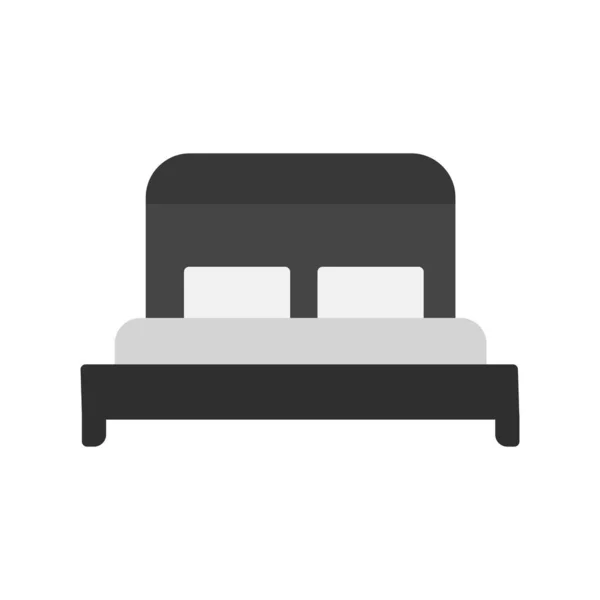 Bed Flat Grey Vector Design — стоковый вектор