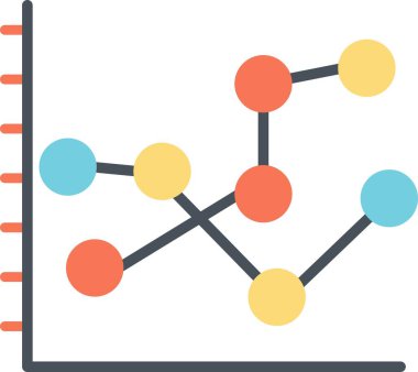 Grafikler Düz Vektör Simgesi Tasarımı
