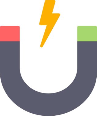 Mıknatıslı Düz Vektör Simgesi Tasarımı