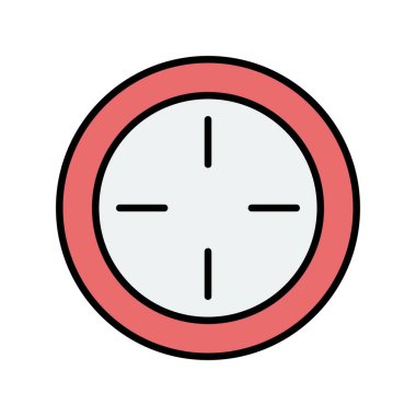 Simge Tasarımı Doldurulmuş Hedef Vektör Satırı