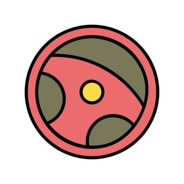 Direksiyon Vektör Satırı Simge Tasarımı Dolduruldu