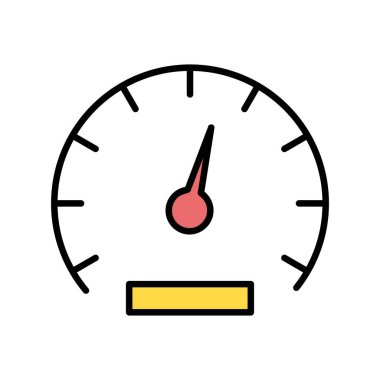 Hız göstergesi Vektör Satırı Simge Tasarımı Dolduruldu