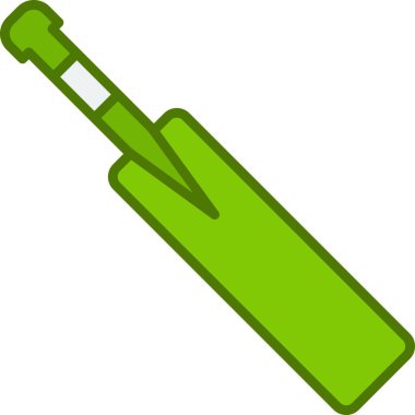 Yeşil Simge Tasarımı Doldurulmuş Yarasa Vektör Satırı