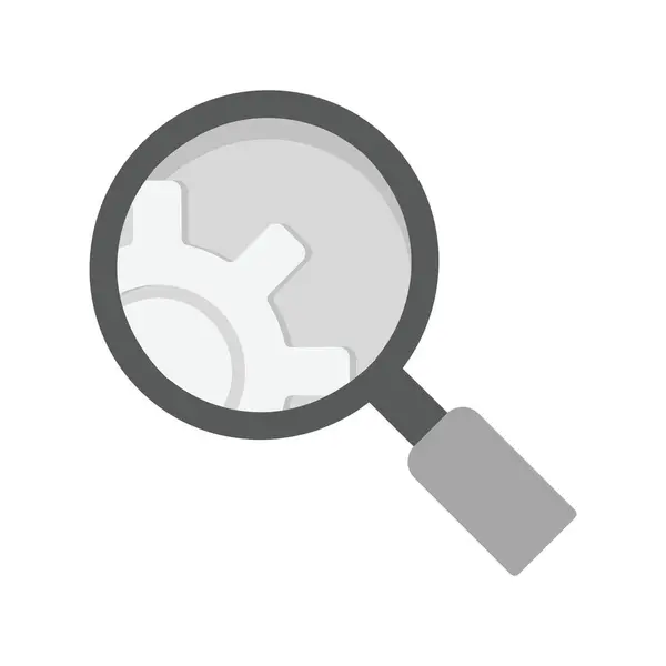 Diseño Iconos Rellenos Gris Investigación — Vector de stock