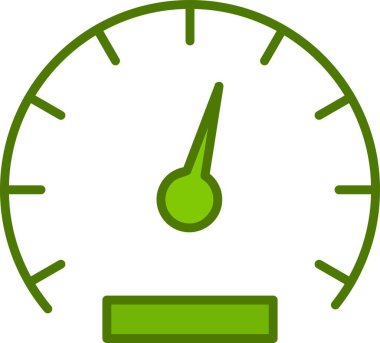 Hız göstergesi Vektör Satırı Yeşil Simge Tasarımı