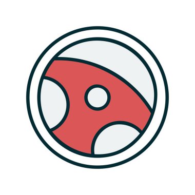 Direksiyon Vektör Satırı İki Renk Simgesi Tasarımı