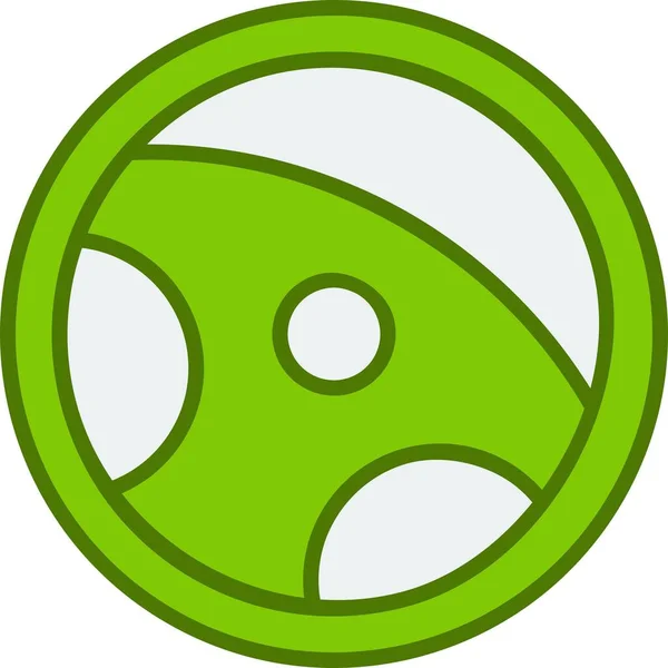 Linha Vetor Volante Enchido Green Icon Design — Vetor de Stock