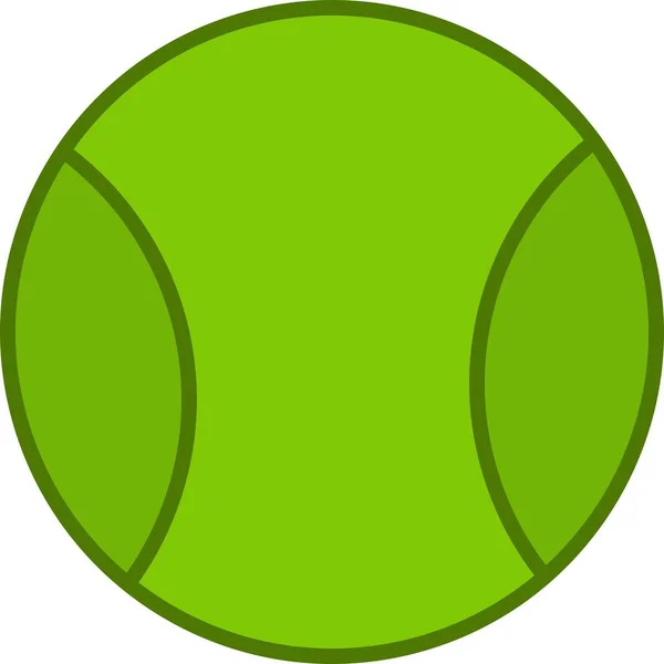 Tennis Vector Line Filled Green Icon Design — Stock Vector