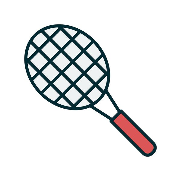 Racket Vector Line Two Color Icon Design