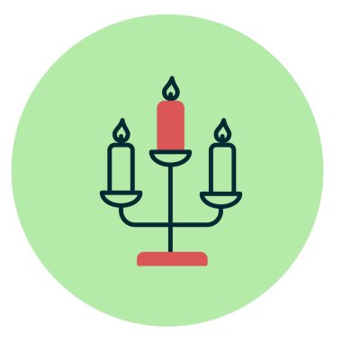 Mumlar İki Renk Çemberi Vektör Simgesi Tasarımı