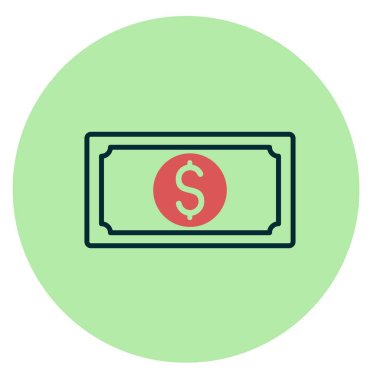 Para İki Renk Çemberi Vektör Simgesi Tasarımı