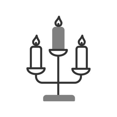 Mumlar İki Renkli Katı Vektör Simgesi Tasarımı