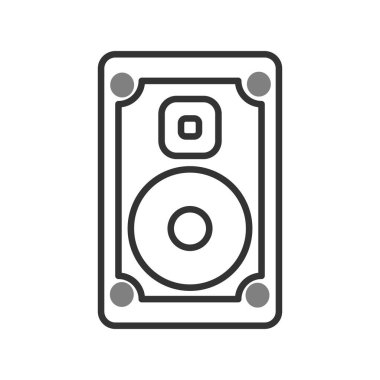 Hoparlör İki Renkli Katı Vektör Simgesi Tasarımı