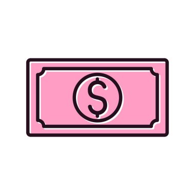 Para Rengi Dolu Vektör Simgesi Tasarımı