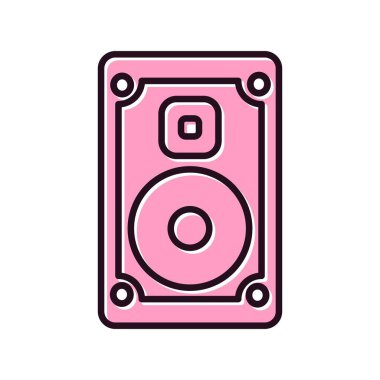 Sözcü Rengi Dolu Vektör Simgesi Tasarımı