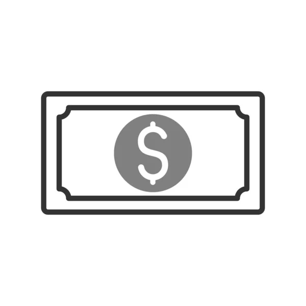 Гроші Два Кольори Суцільний Вектор Іконка Дизайн — стоковий вектор