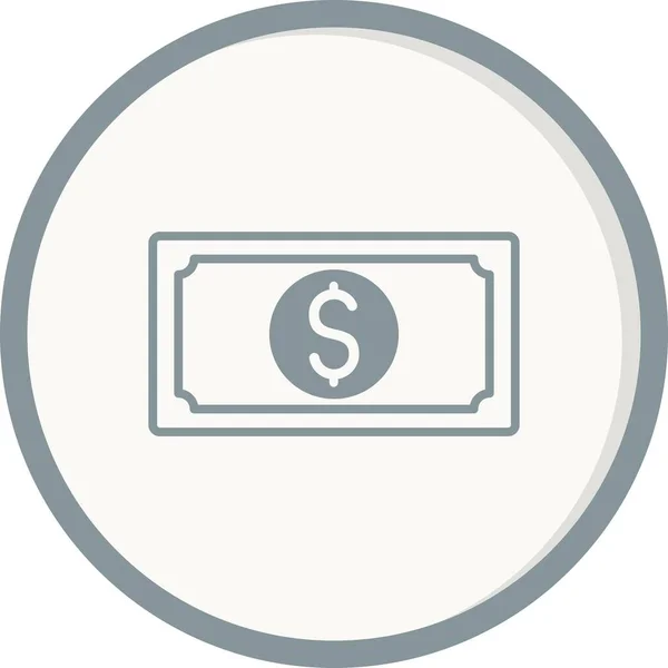 Geld Farbe Grau Gefüllte Vector Icon Design — Stockvektor