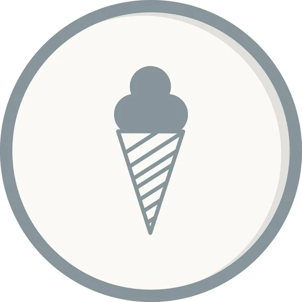 Icecream Color Grey Filled Vector Icon Design — 스톡 벡터
