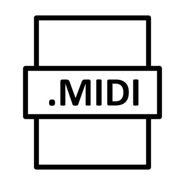 .MIDI Doğrusal Vektör Simgesi Tasarımı