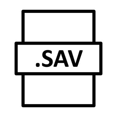 .SAV Doğrusal Vektör Simgesi Tasarımı