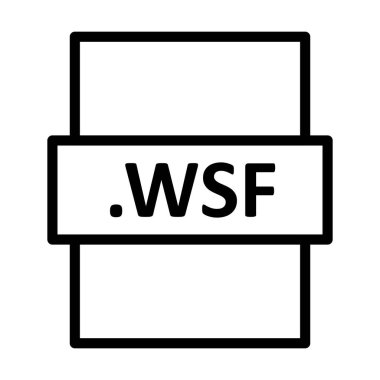 .WSF Doğrusal Vektör Simgesi Tasarımı