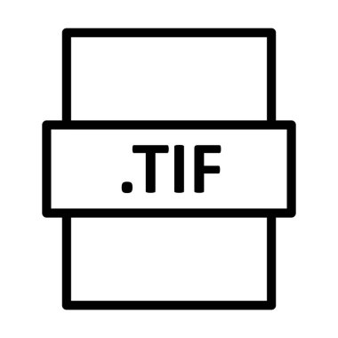 .TIF Doğrusal Vektör Simgesi Tasarımı