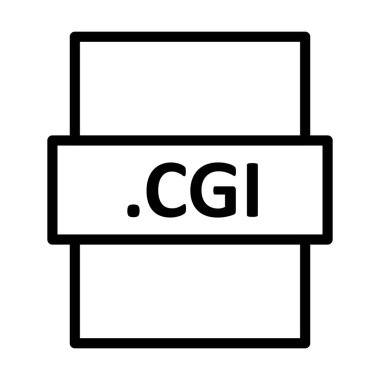 .CGI Doğrusal Vektör Simgesi Tasarımı