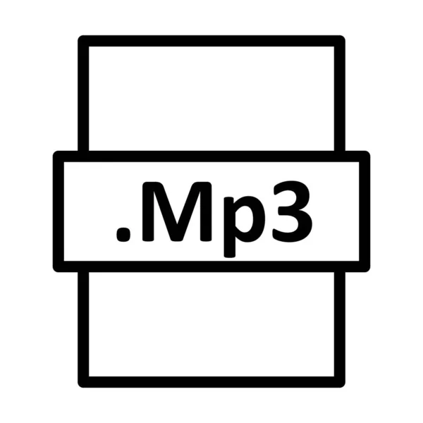 Mp3 Linear Vector Icon Design — Stockvektor