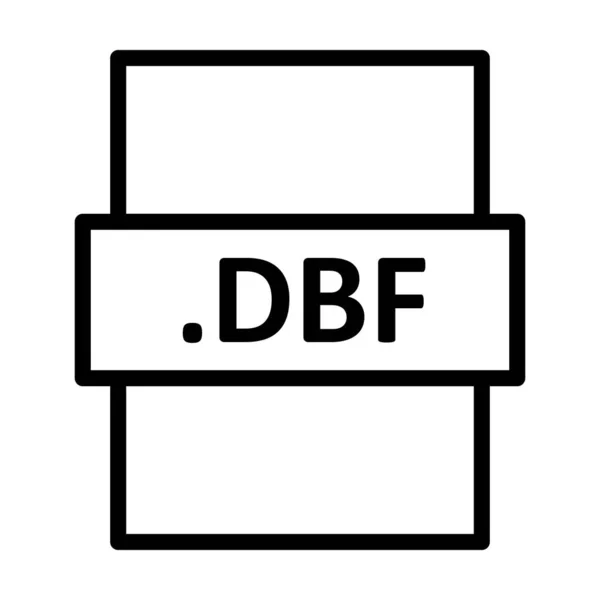 Diseño Iconos Vectoriales Lineales Dbf — Archivo Imágenes Vectoriales