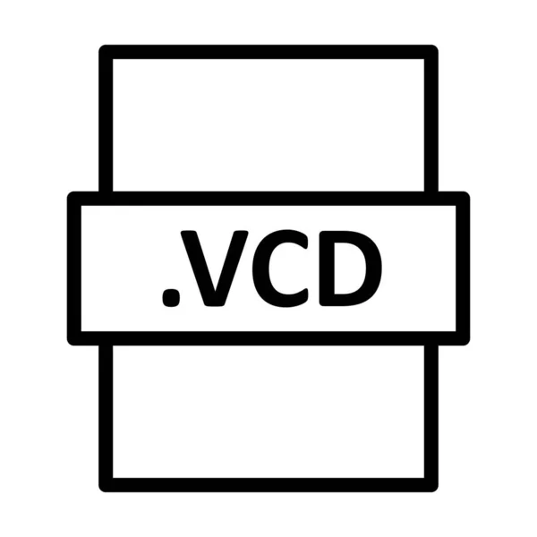 Vcd Linear Vector Icon Design — Stock Vector