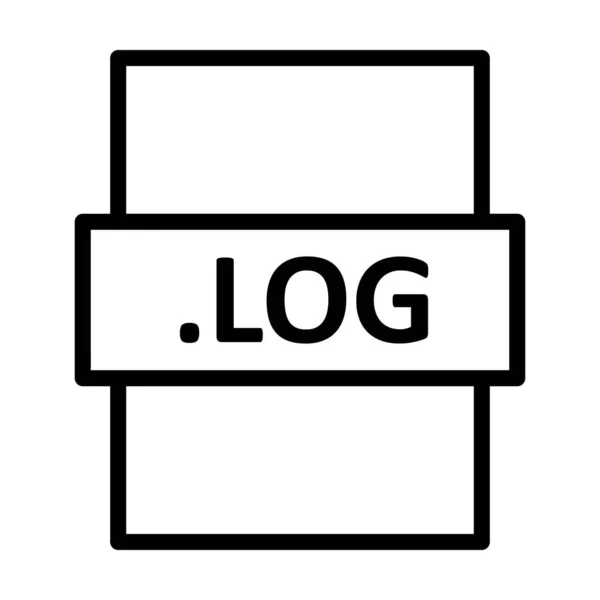 Log Vector Lineal Diseño Iconos — Archivo Imágenes Vectoriales