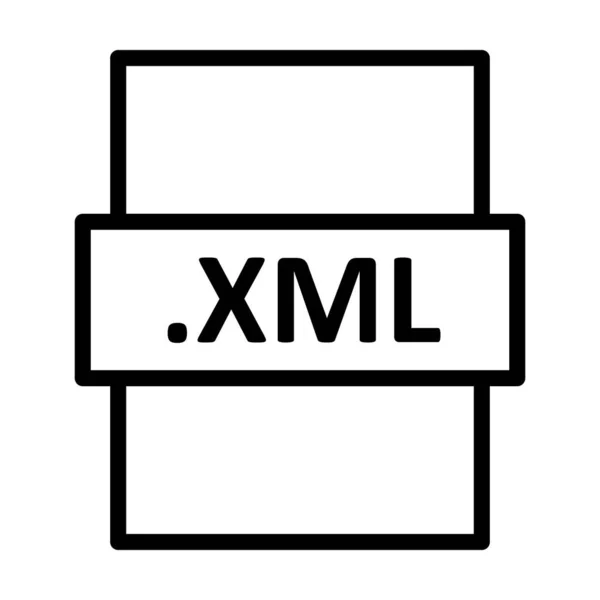 Diseño Vector Lineal Xml — Vector de stock