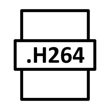 .H264 Doğrusal Vektör Simgesi Tasarımı