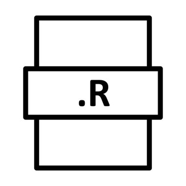 .R Doğrusal Vektör Simgesi Tasarımı